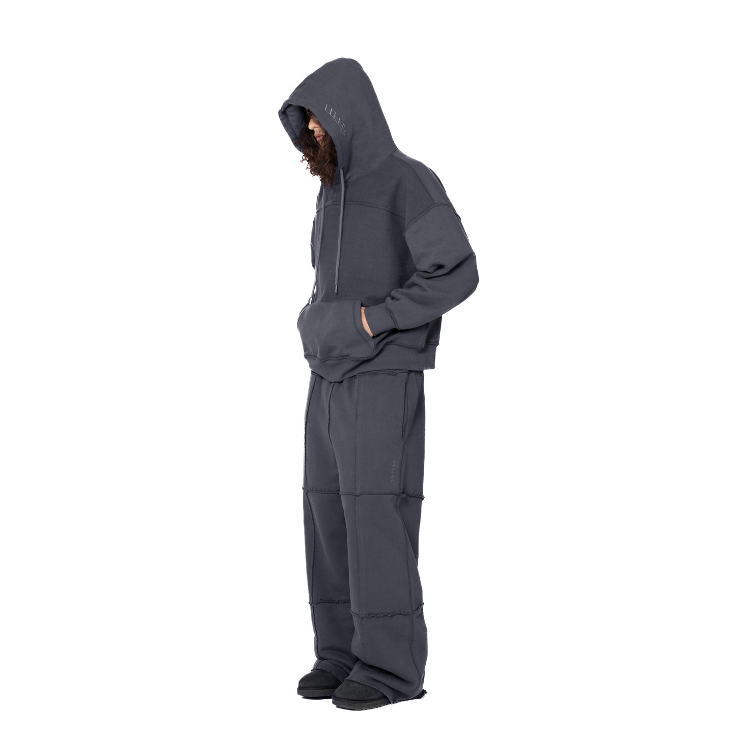 ERROR NYC : Reversible Overfit Hoodie (Dark Grey)