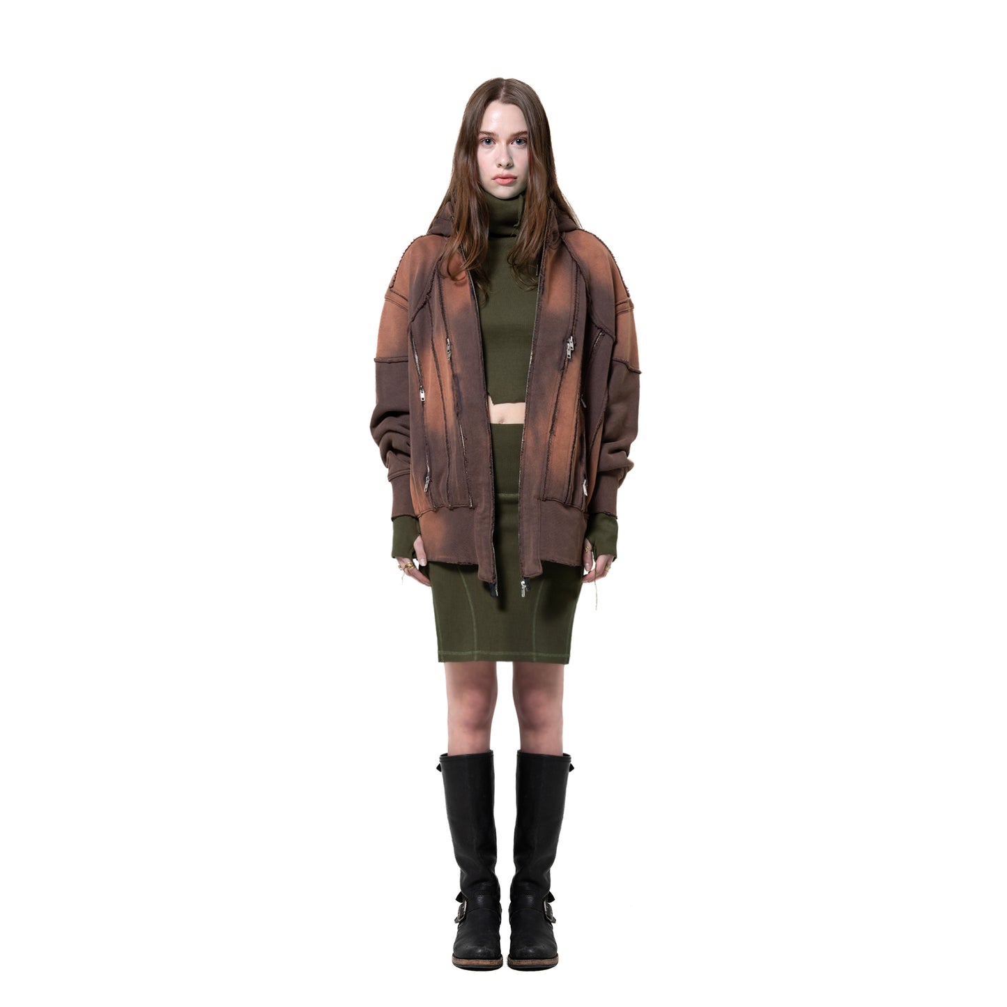 INUIT: Slashstorm Weathered Zip-up Hoodie (Washed Red)