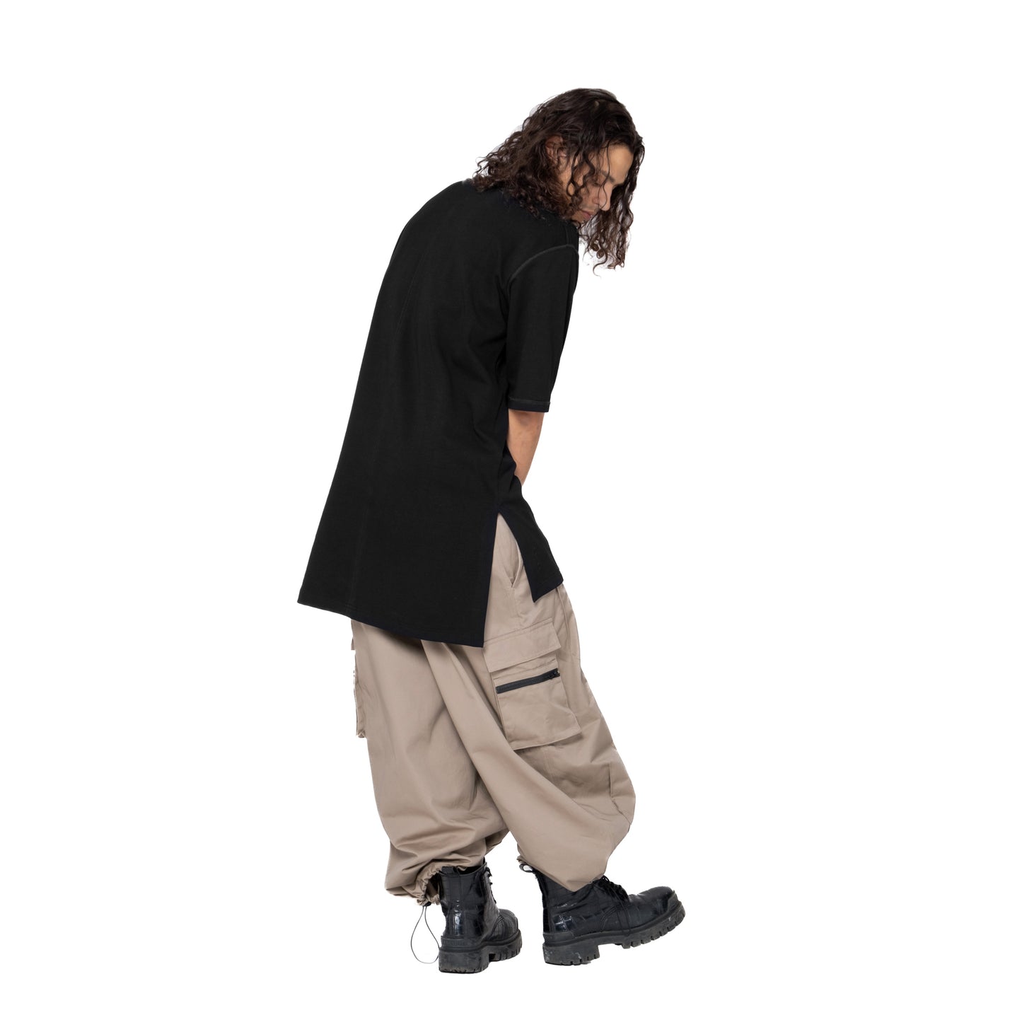 ERROR NYC: Inside-out Side Slitline T-shirt (Black)