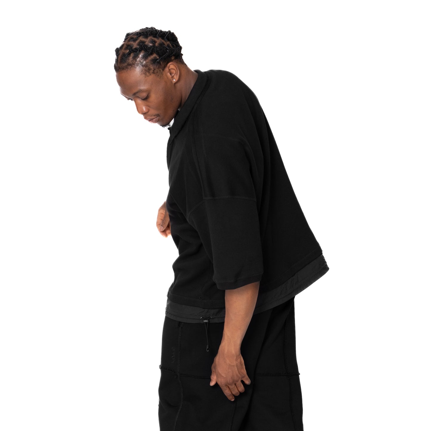 ERROR NYC: Inside-out Wide Polo Shirt (Black)