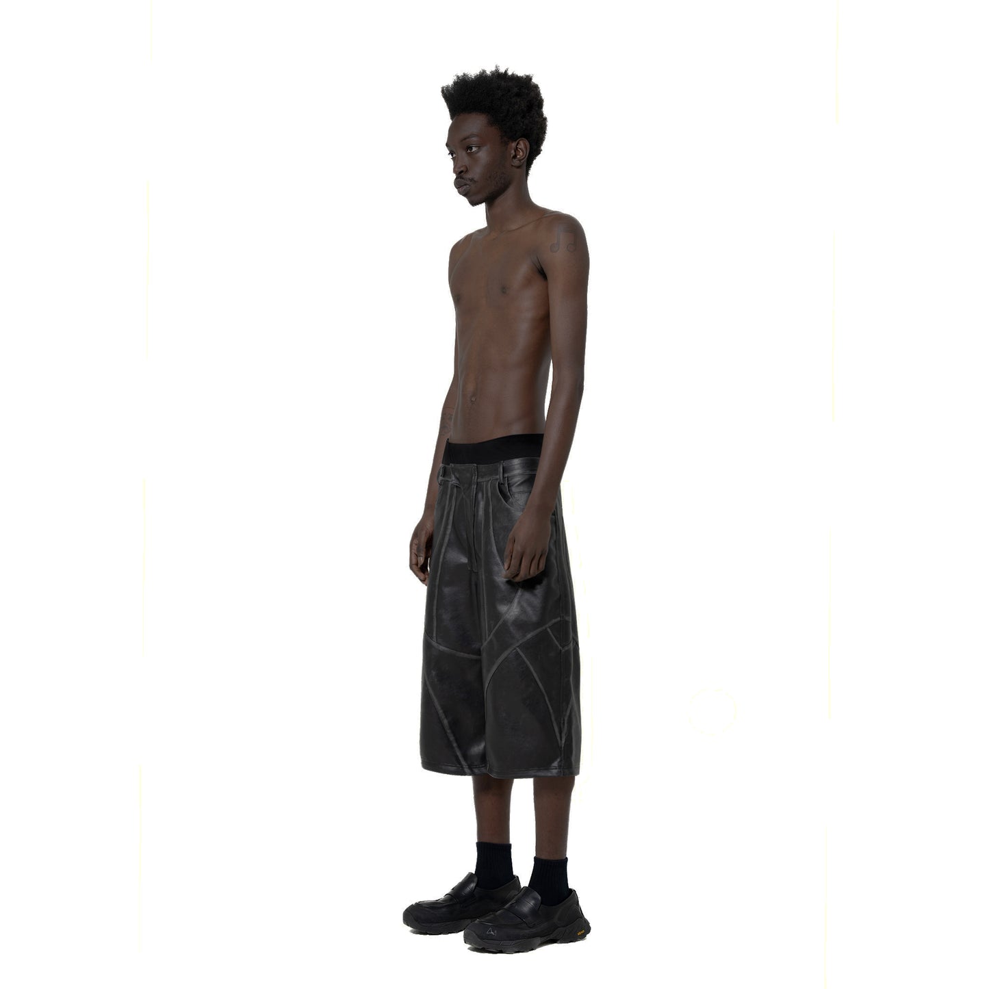 INUIT : Phase-Shift Detachable Leather Pants (Black)