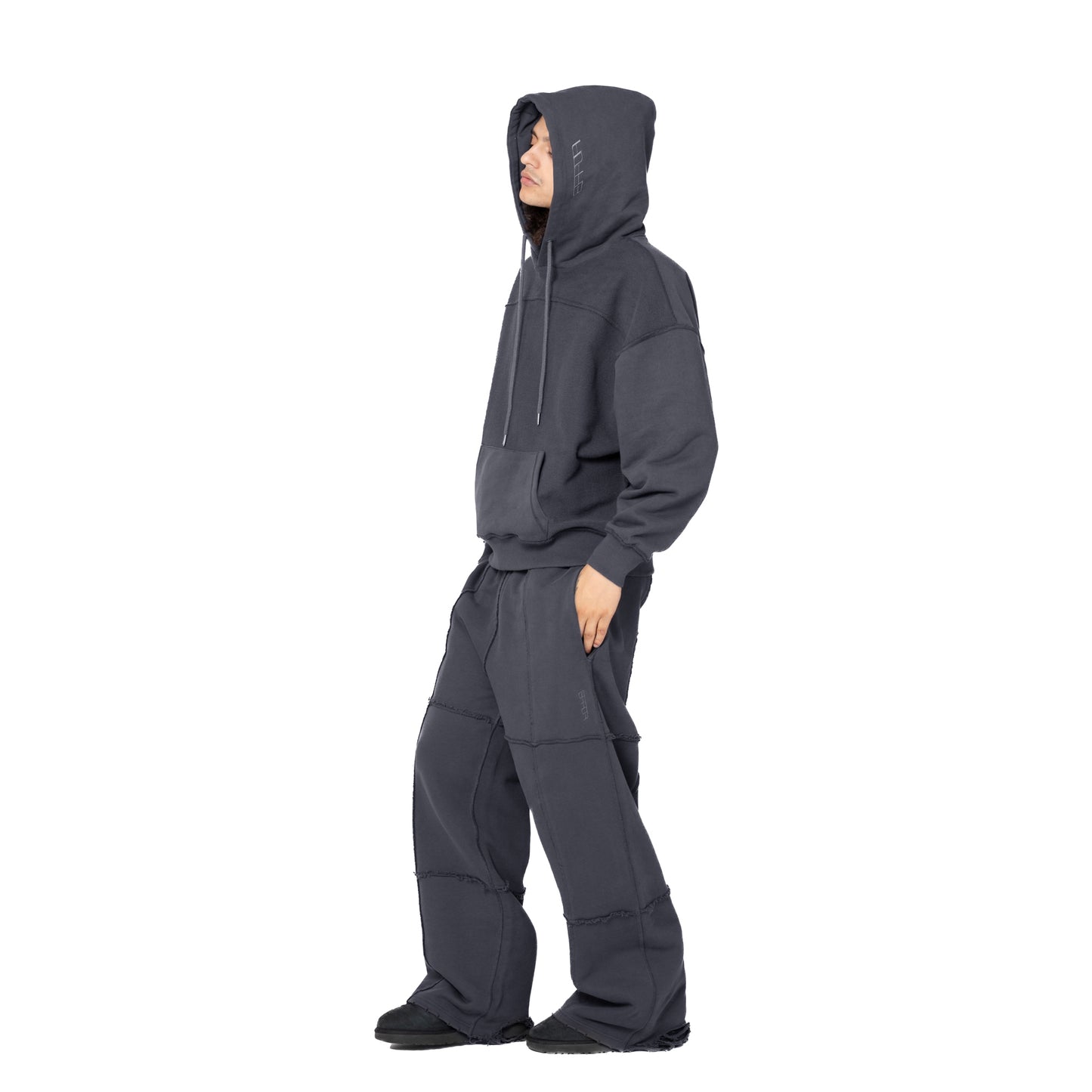 ERROR NYC : Reversible Overfit Hoodie (Dark Grey)