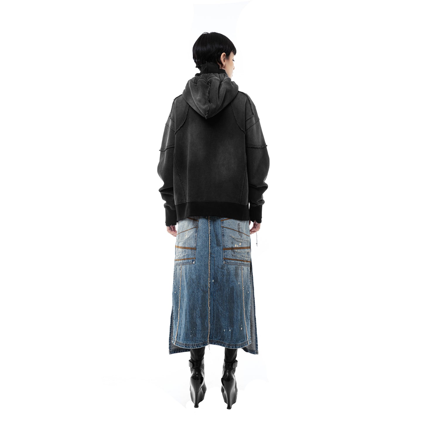 INUIT: Slashstorm Weathered Zip-up Hoodie (Washed Black)