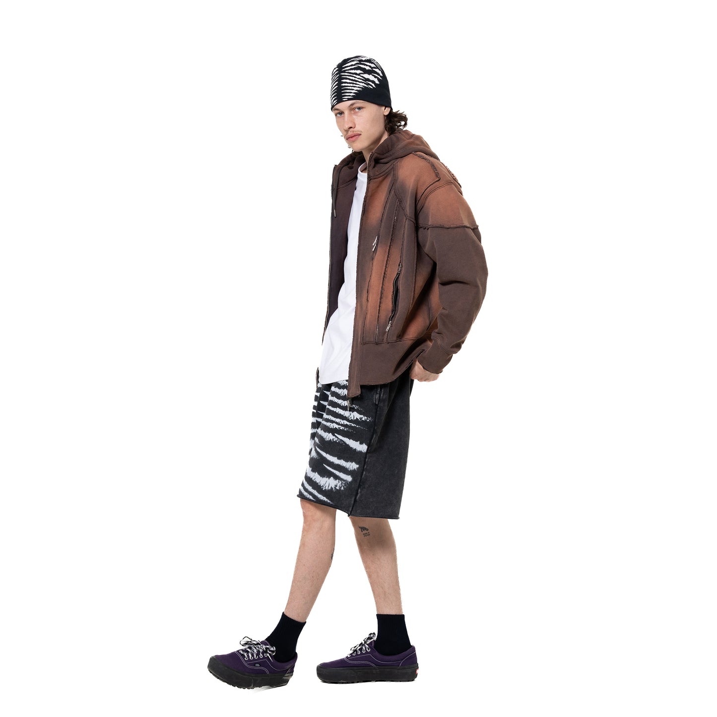 INUIT: Slashstorm Weathered Zip-up Hoodie (Washed Red)