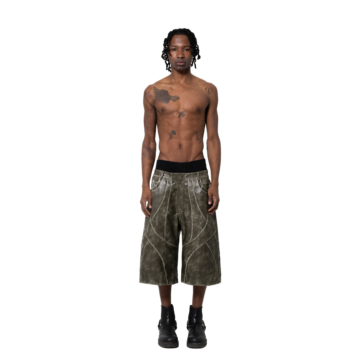 INUIT : Phase-Shift Detachable Leather Pants (Military Green)