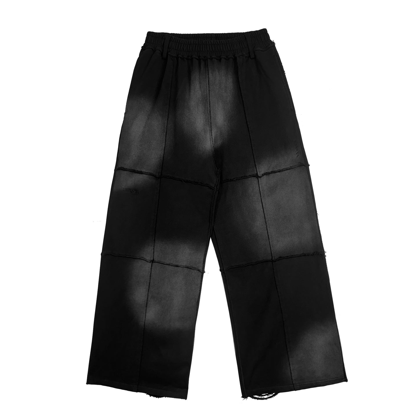 INUIT: Slashstorm Pieced Wide Sweatpants (Washed Black)