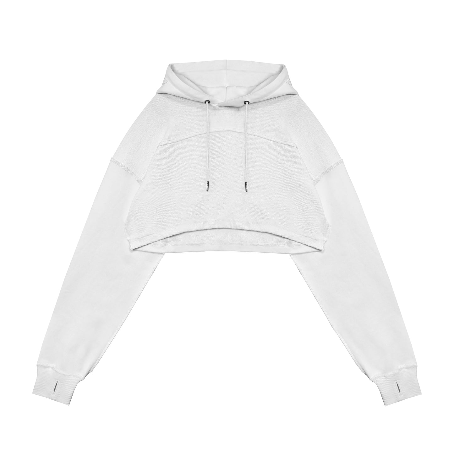 ERROR NYC : Reversible Overfit Cropped Hoodie (White)