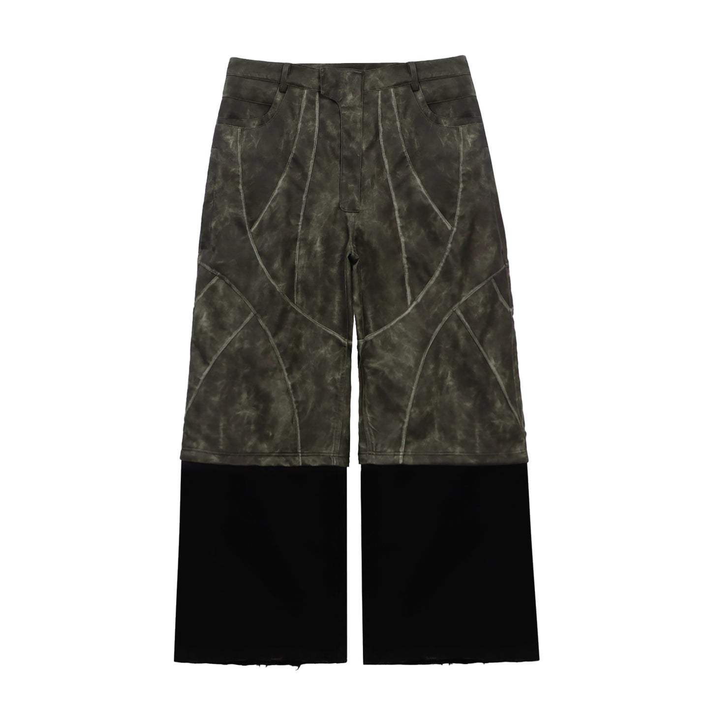 INUIT : Phase-Shift Detachable Leather Pants (Military Green)