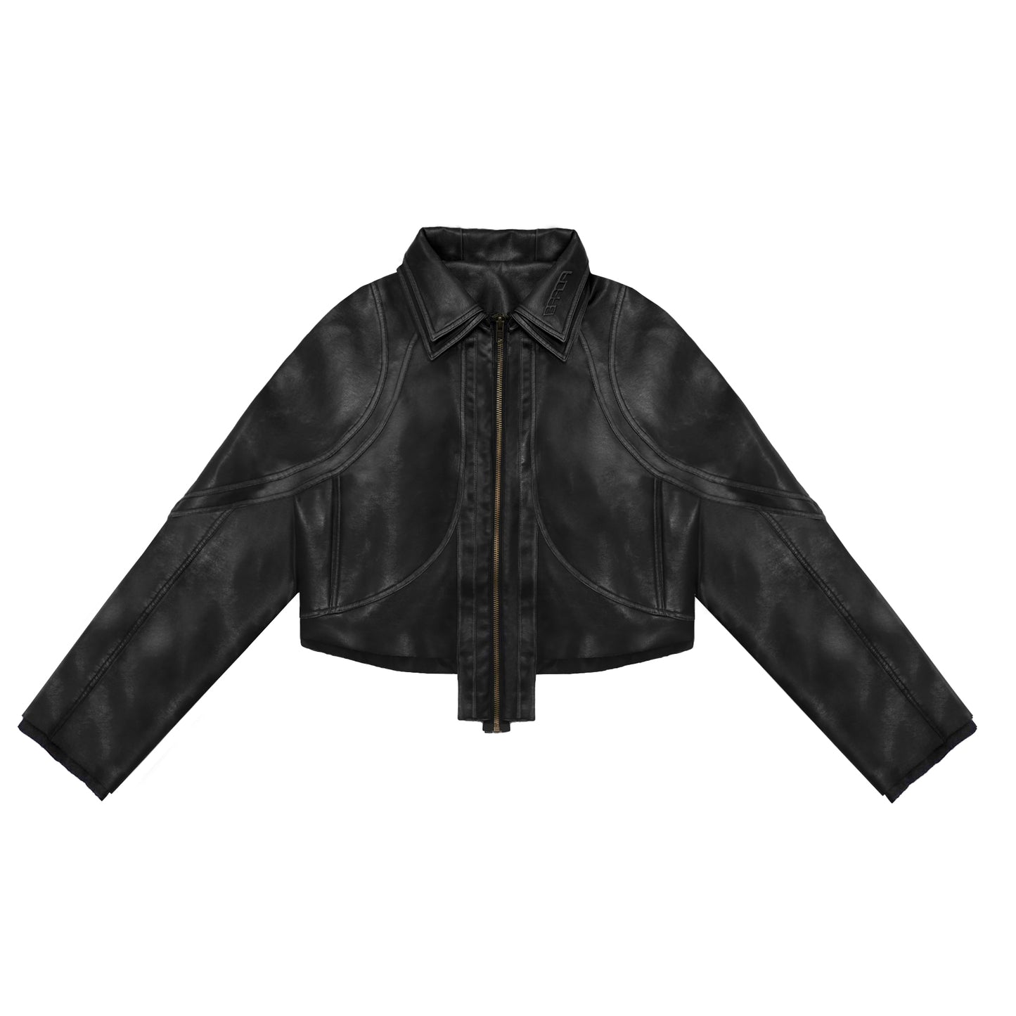 INUIT : Cropped Leather Polar Code (Black)