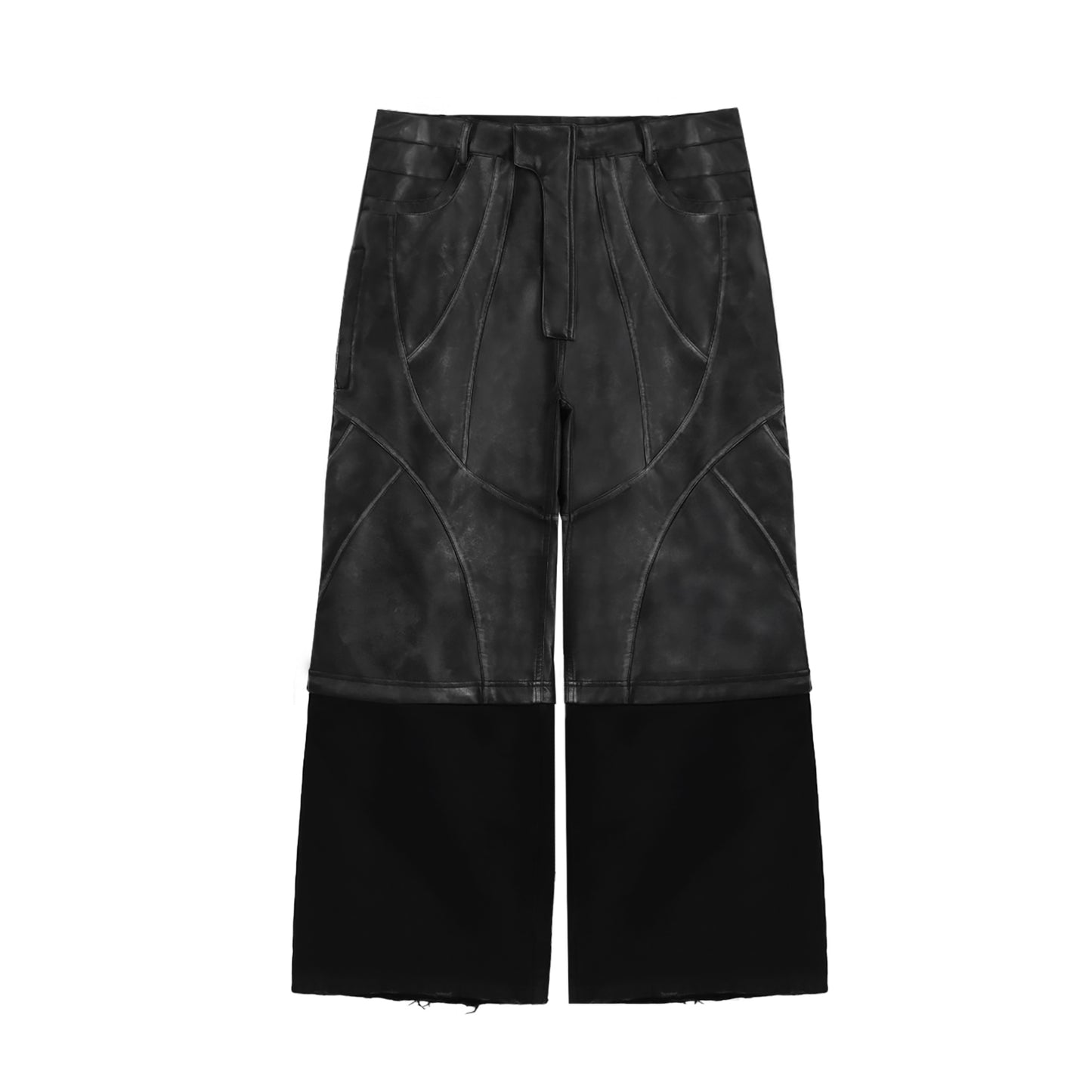 INUIT : Phase-Shift Detachable Leather Pants (Black)
