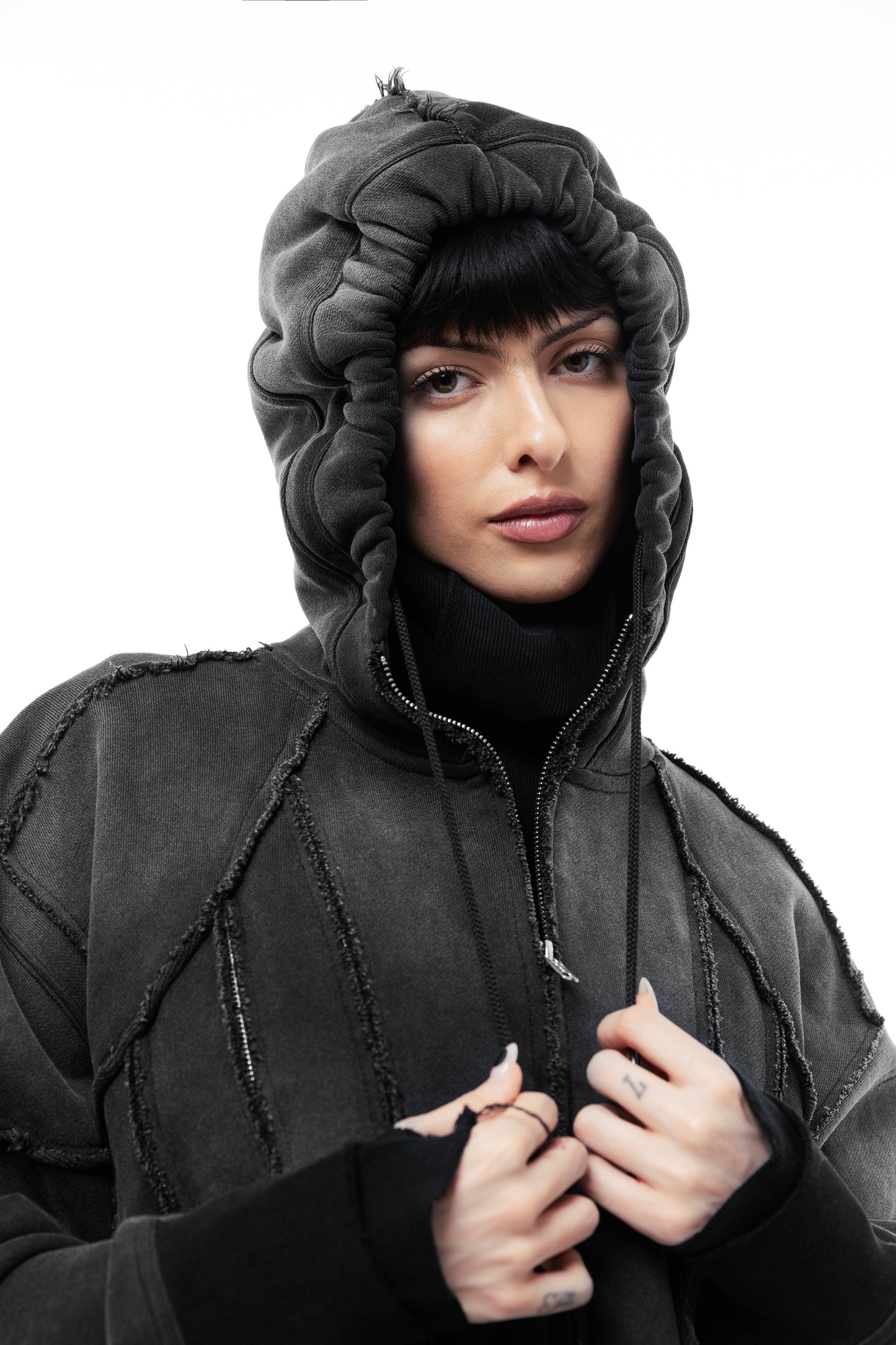 INUIT: Slashstorm Weathered Zip-up Hoodie (Washed Black)