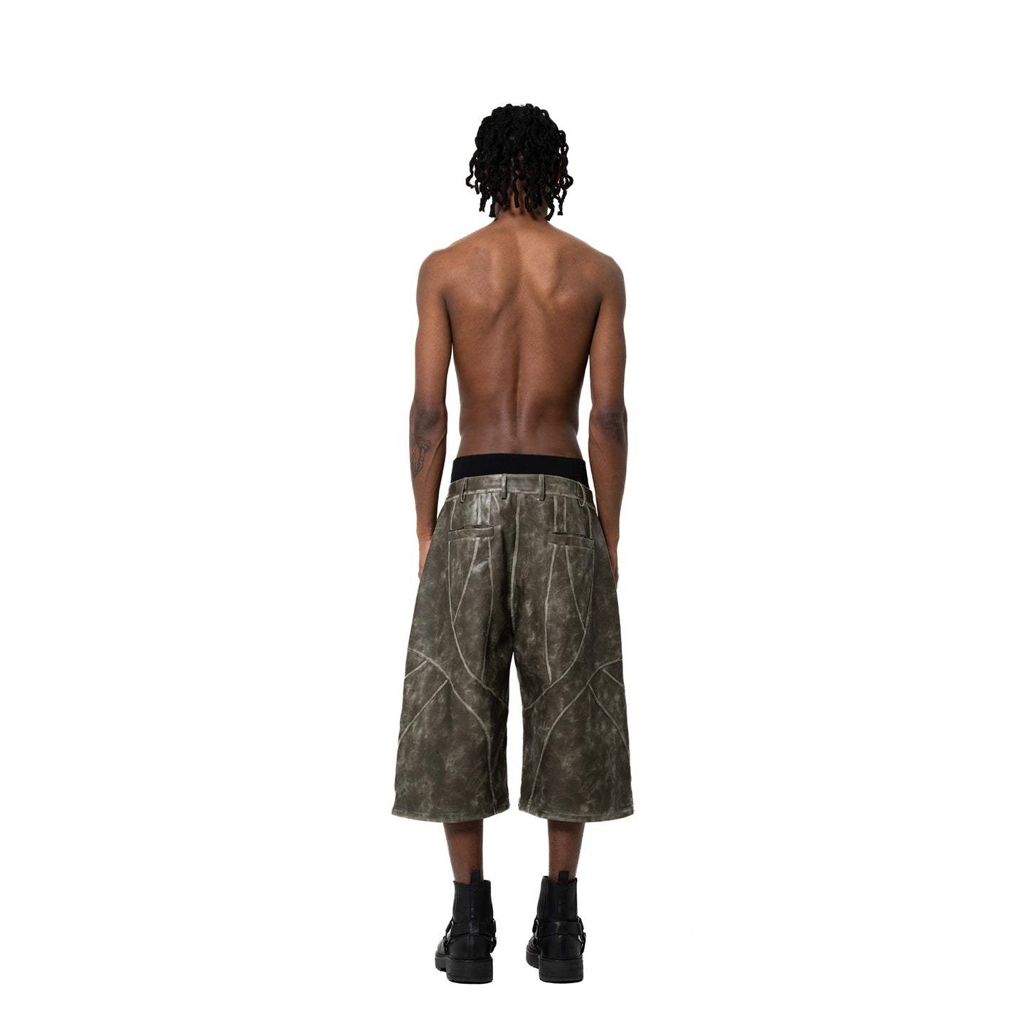 INUIT : Phase-Shift Detachable Leather Pants (Military Green)