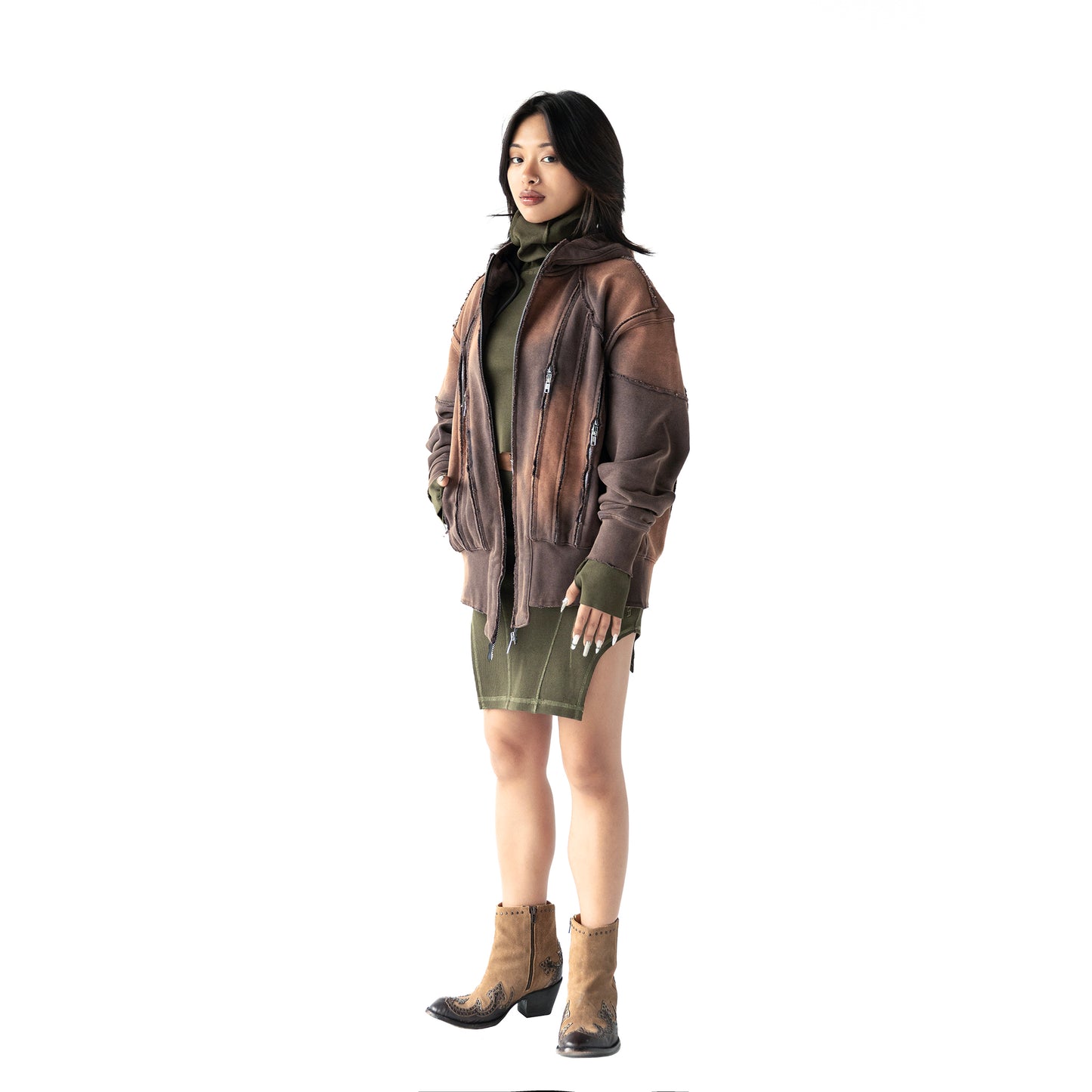 INUIT: Slashstorm Weathered Zip-up Hoodie (Washed Red)
