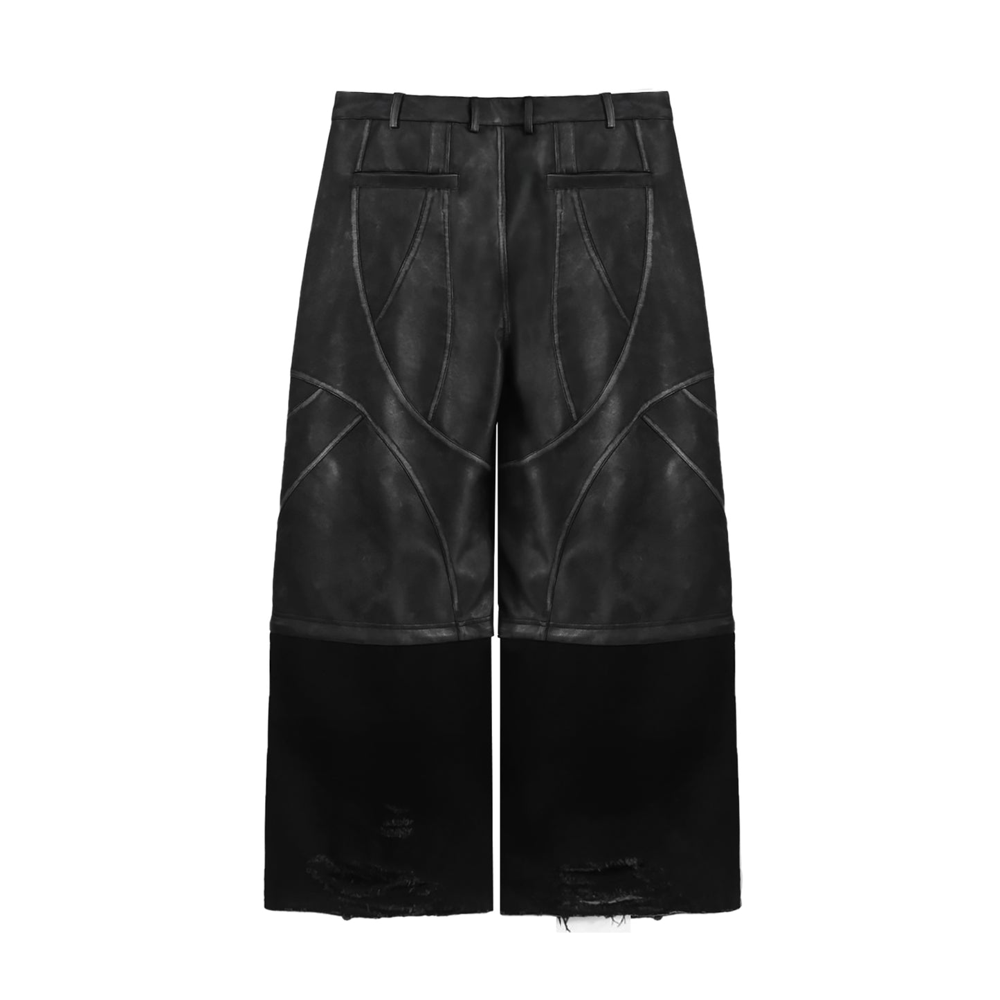 INUIT : Phase-Shift Detachable Leather Pants (Black)