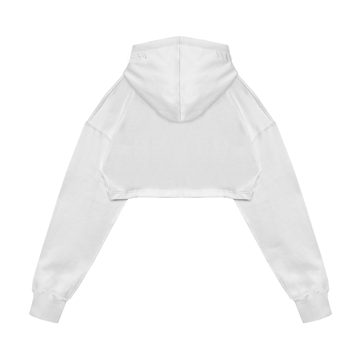 ERROR NYC : Reversible Overfit Cropped Hoodie (White)