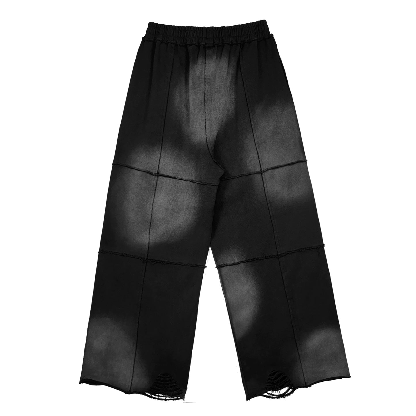 INUIT: Slashstorm Pieced Wide Sweatpants (Washed Black)