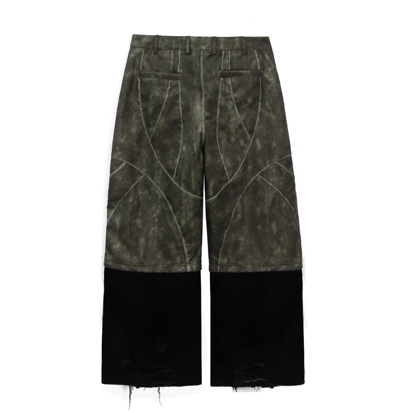 INUIT : Phase-Shift Detachable Leather Pants (Military Green)