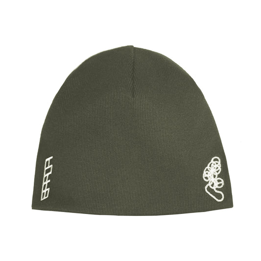 INUIT : Reversible Imprint Ribbed Beanie (Military Green)