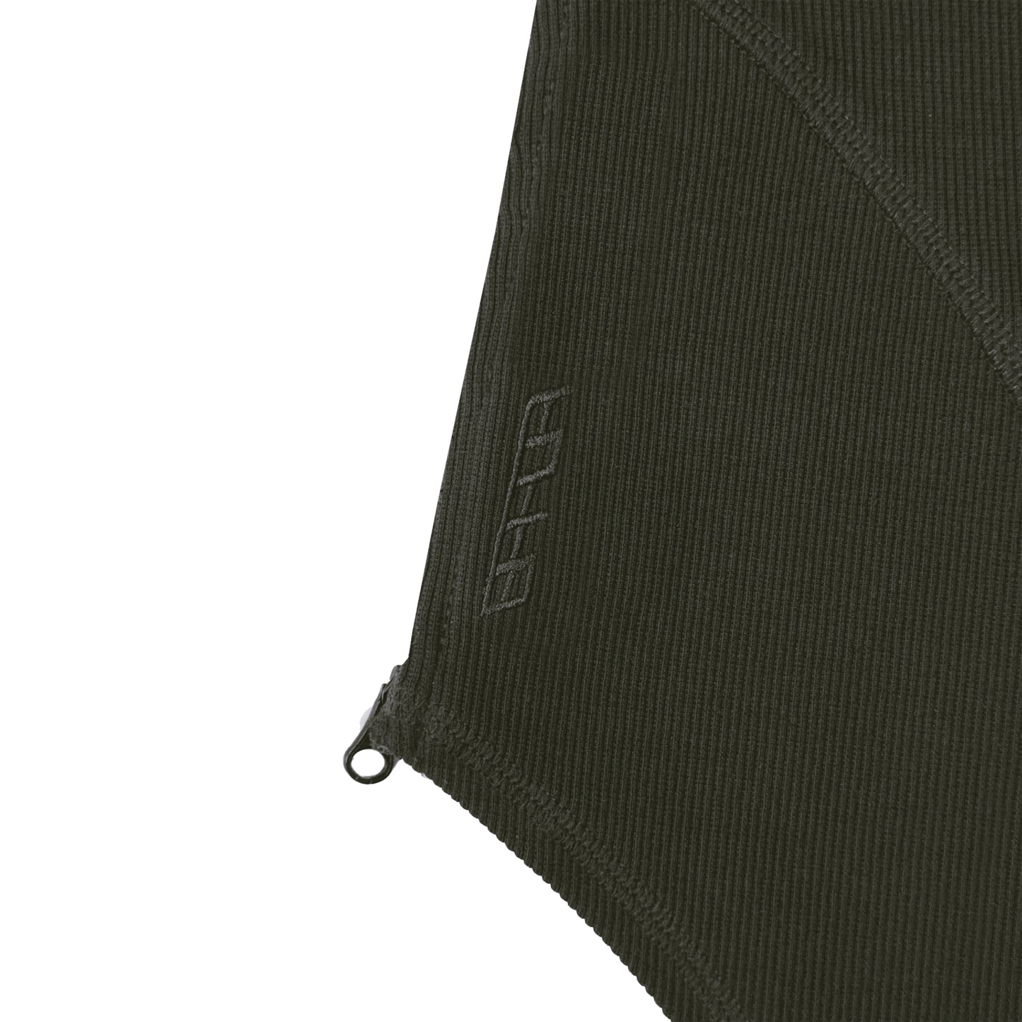 INUIT: Pattern-Carved Rib Skirt (Military Green)