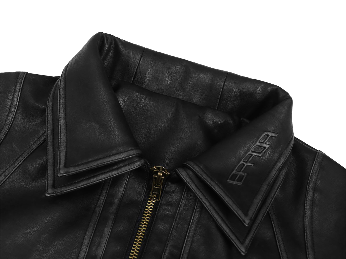 INUIT : Cropped Leather Polar Code (Black)