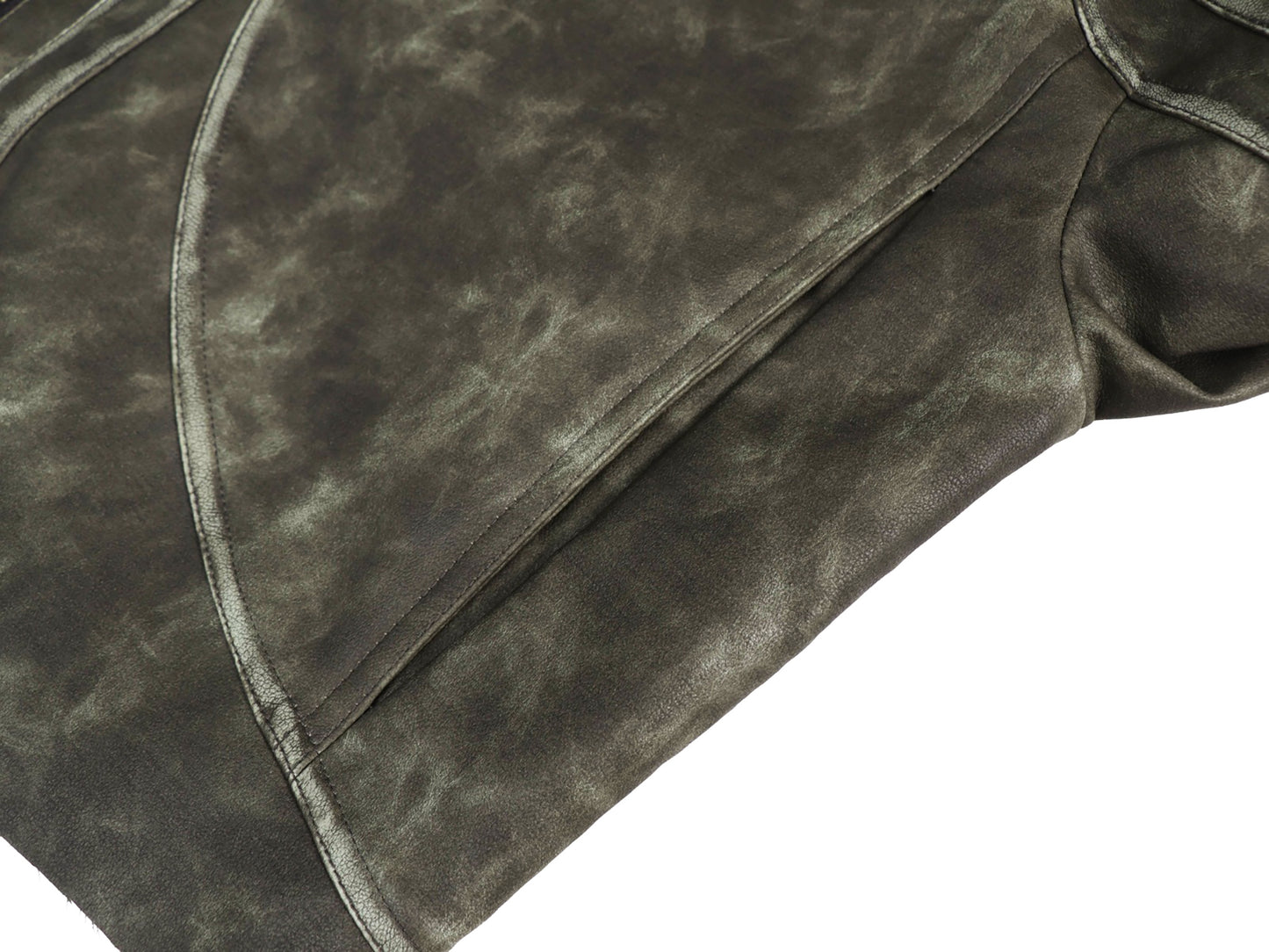 INUIT : Cropped Leather Polar Code (Military Green)