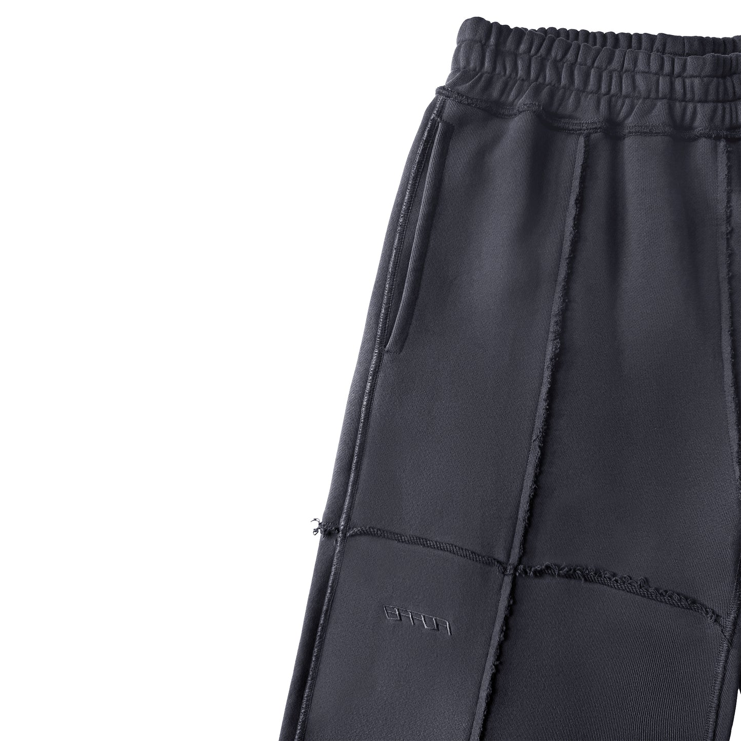 ERROR NYC : Pieced Wide Sweatpants (Dark Gray)
