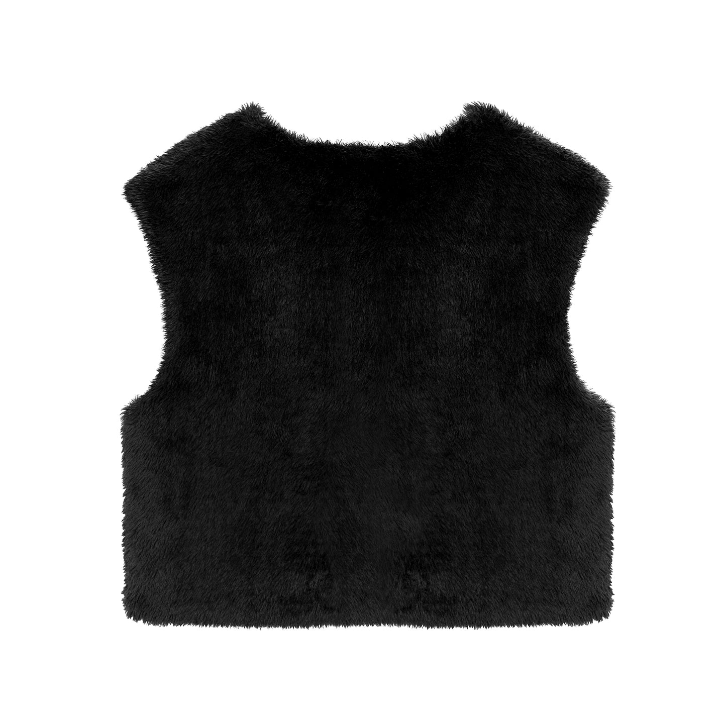 INUIT: Etched Reversible Fur Vest (Black)