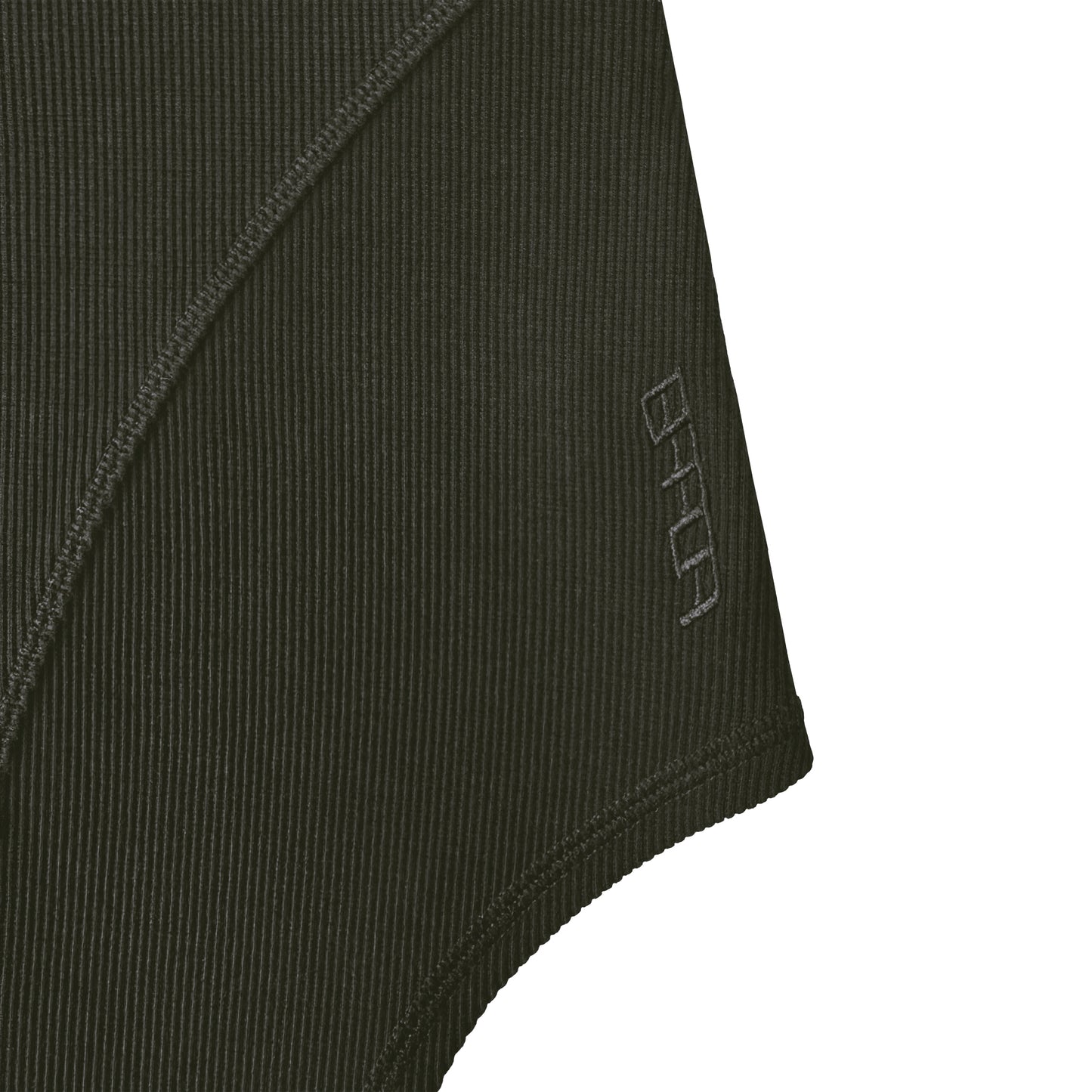 INUIT: Pattern-Carved Rib Skirt (Military Green)