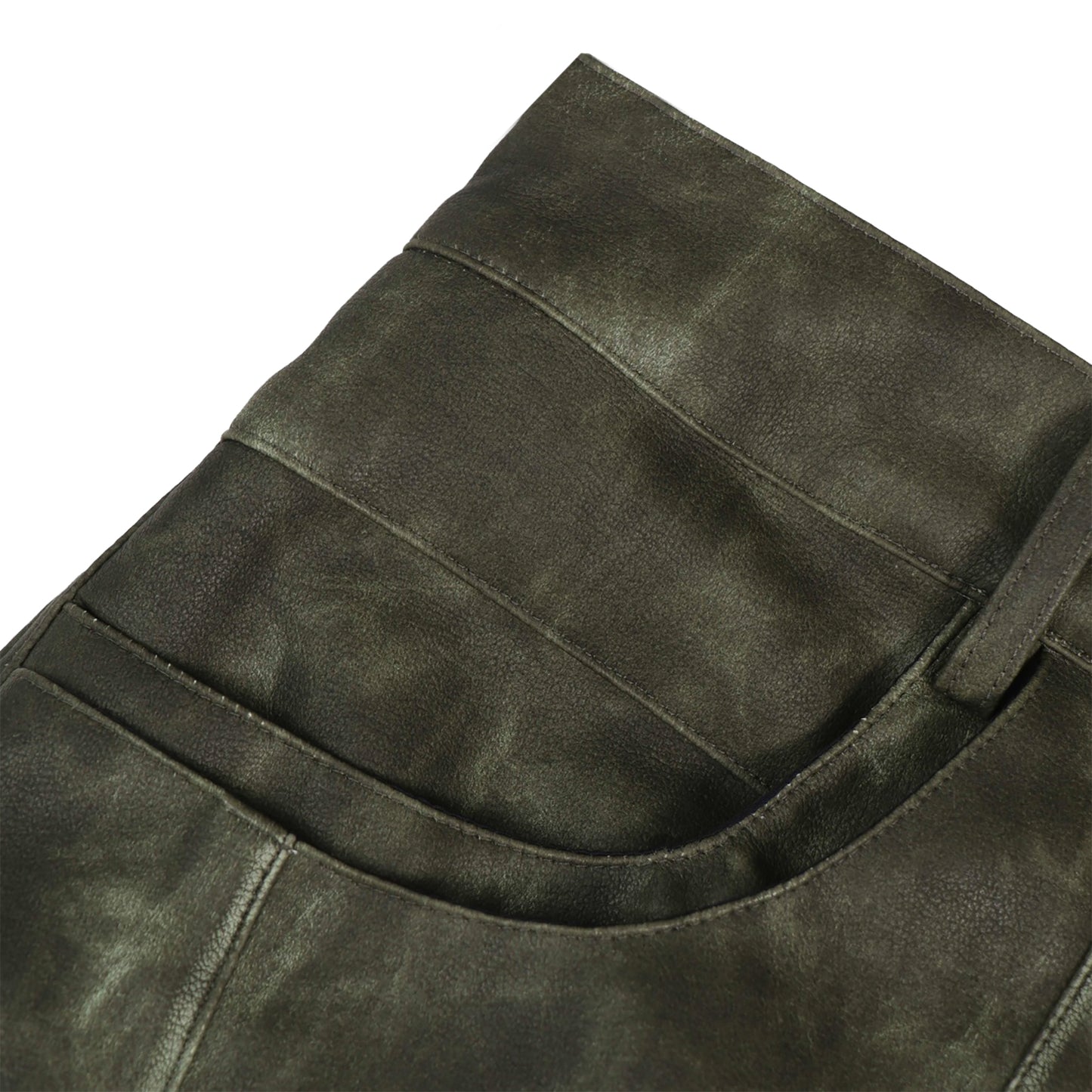 INUIT : Phase-Shift Detachable Leather Pants (Military Green)