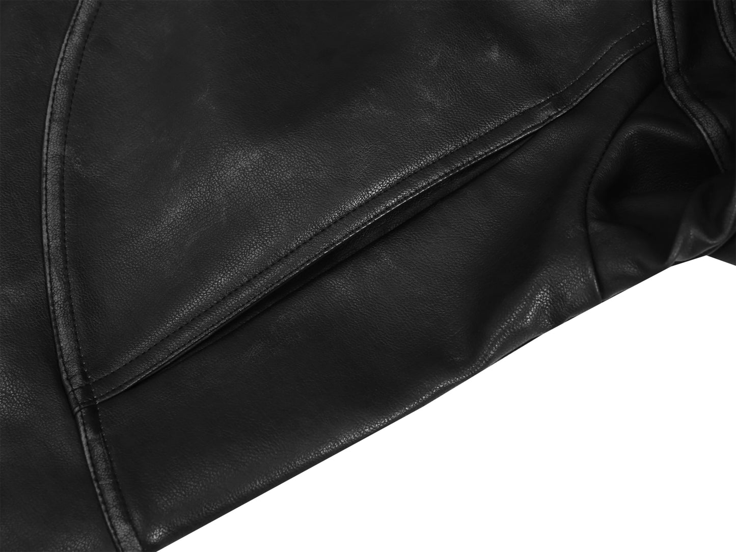 INUIT : Cropped Leather Polar Code (Black)