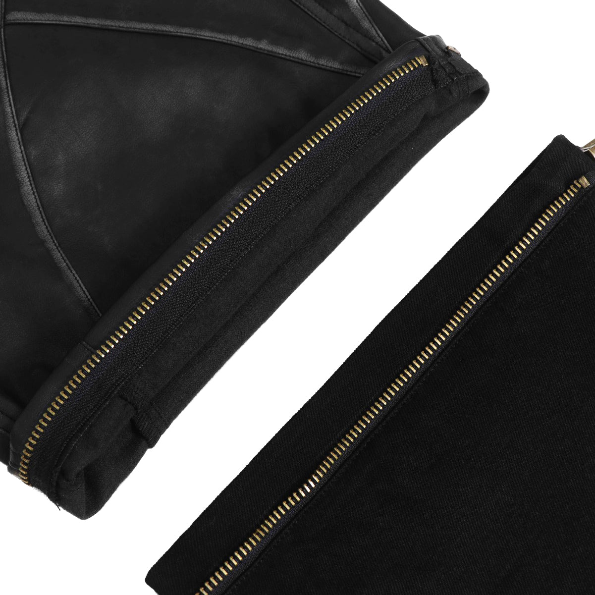 INUIT : Phase-Shift Detachable Leather Pants (Black)