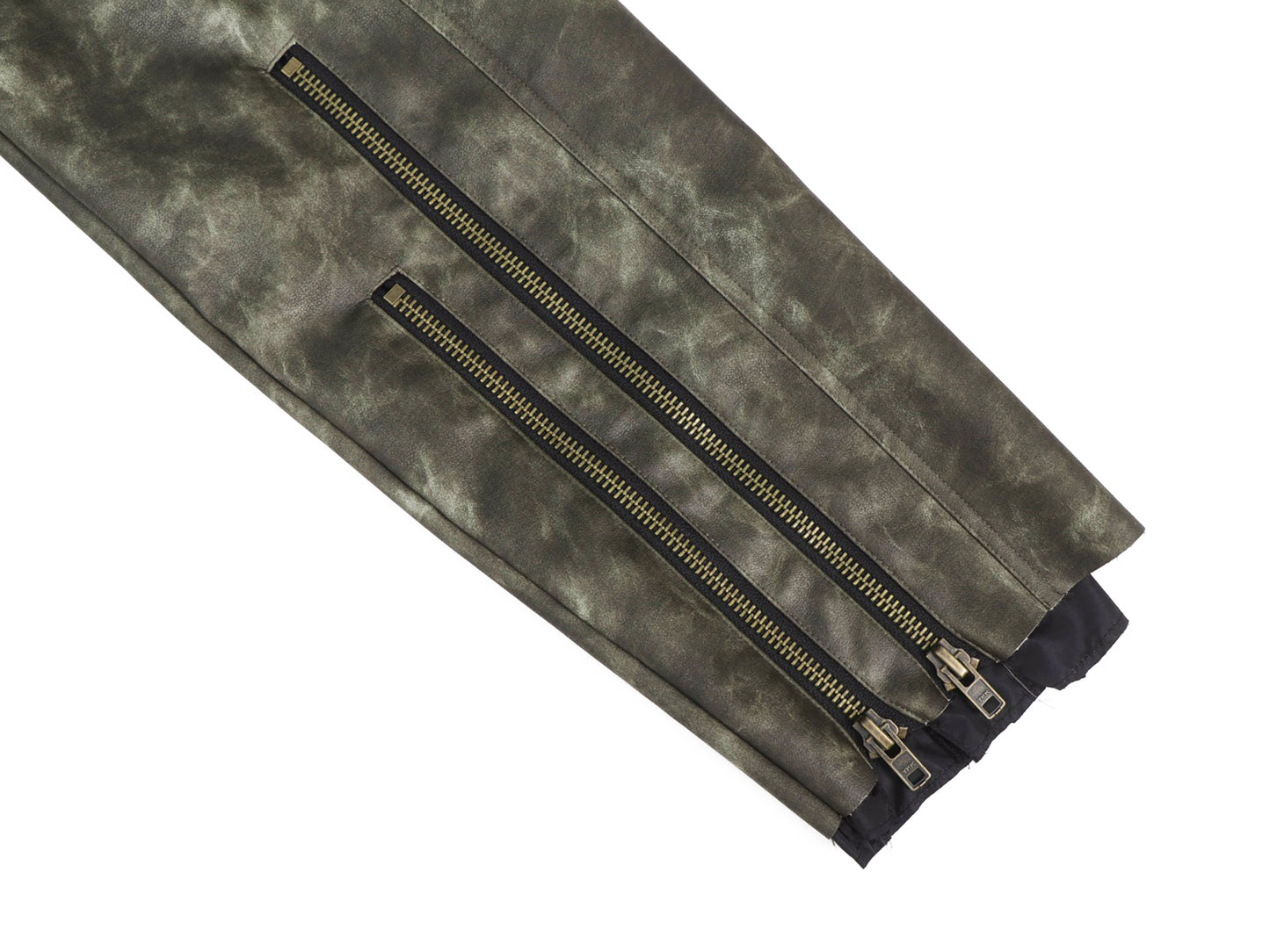 INUIT : Cropped Leather Polar Code (Military Green)