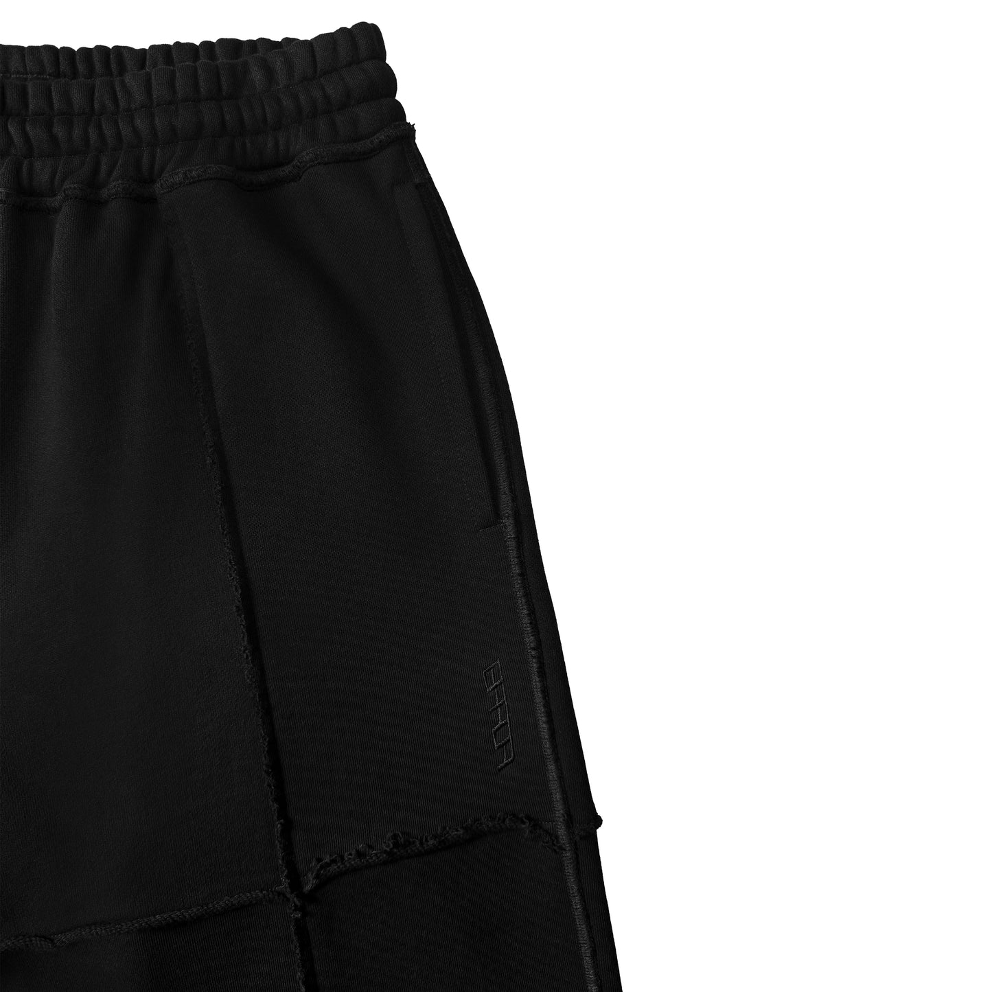 ERROR NYC : Pieced Wide Sweatpants (Black)