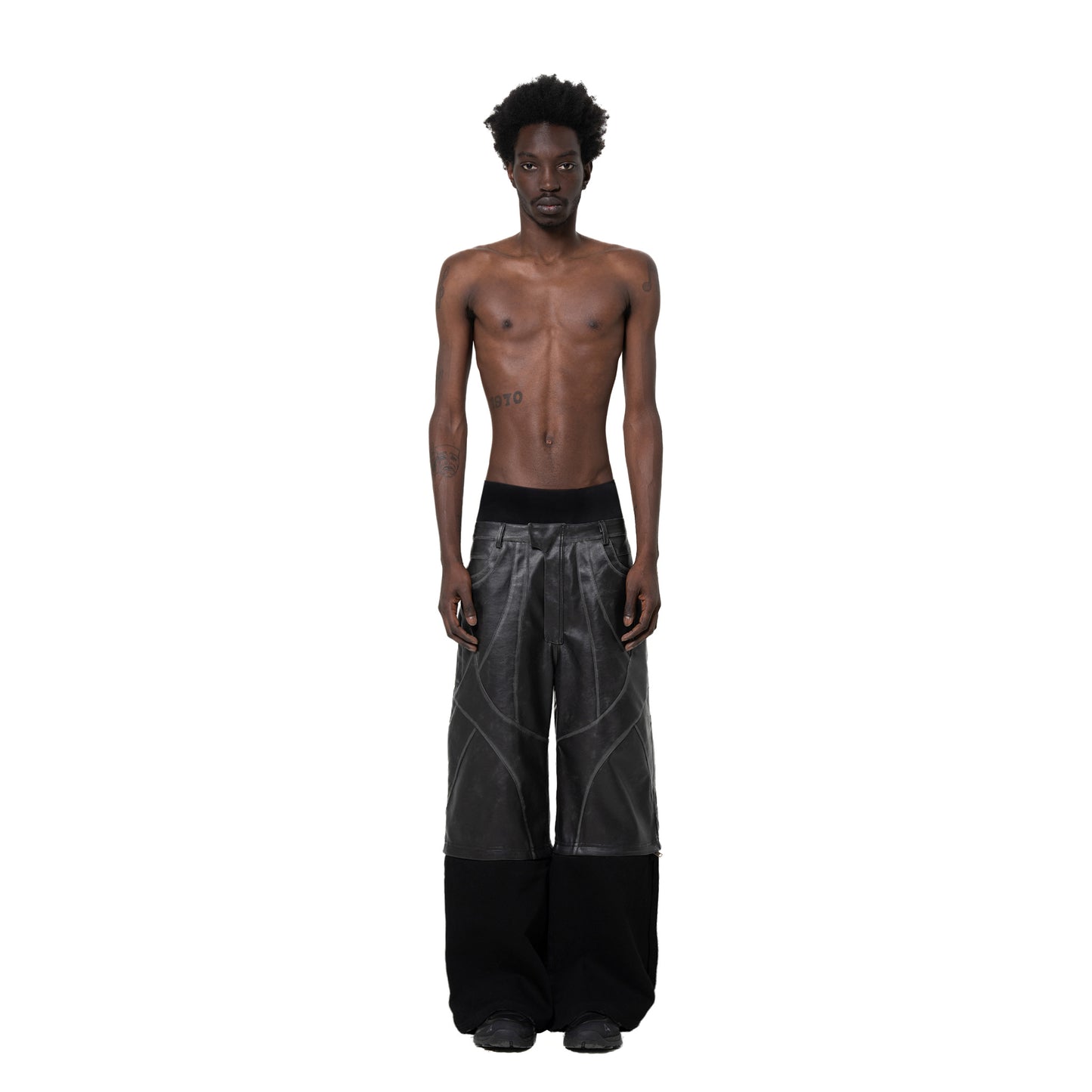 INUIT : Phase-Shift Detachable Leather Pants (Black)
