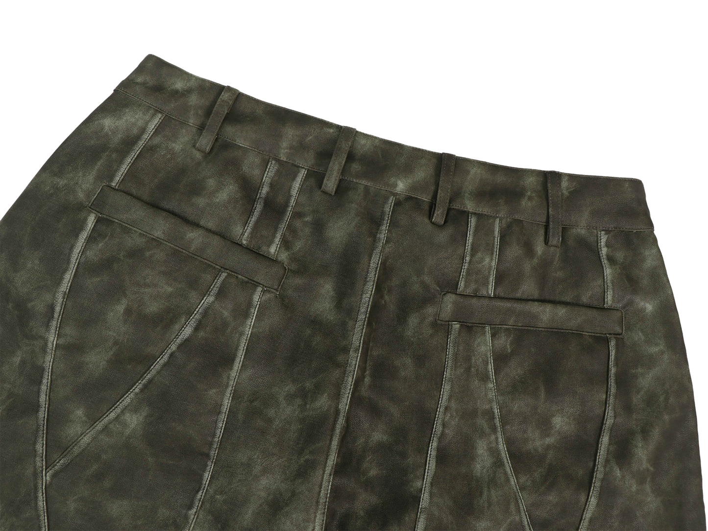 INUIT : Phase-Shift Detachable Leather Pants (Military Green)