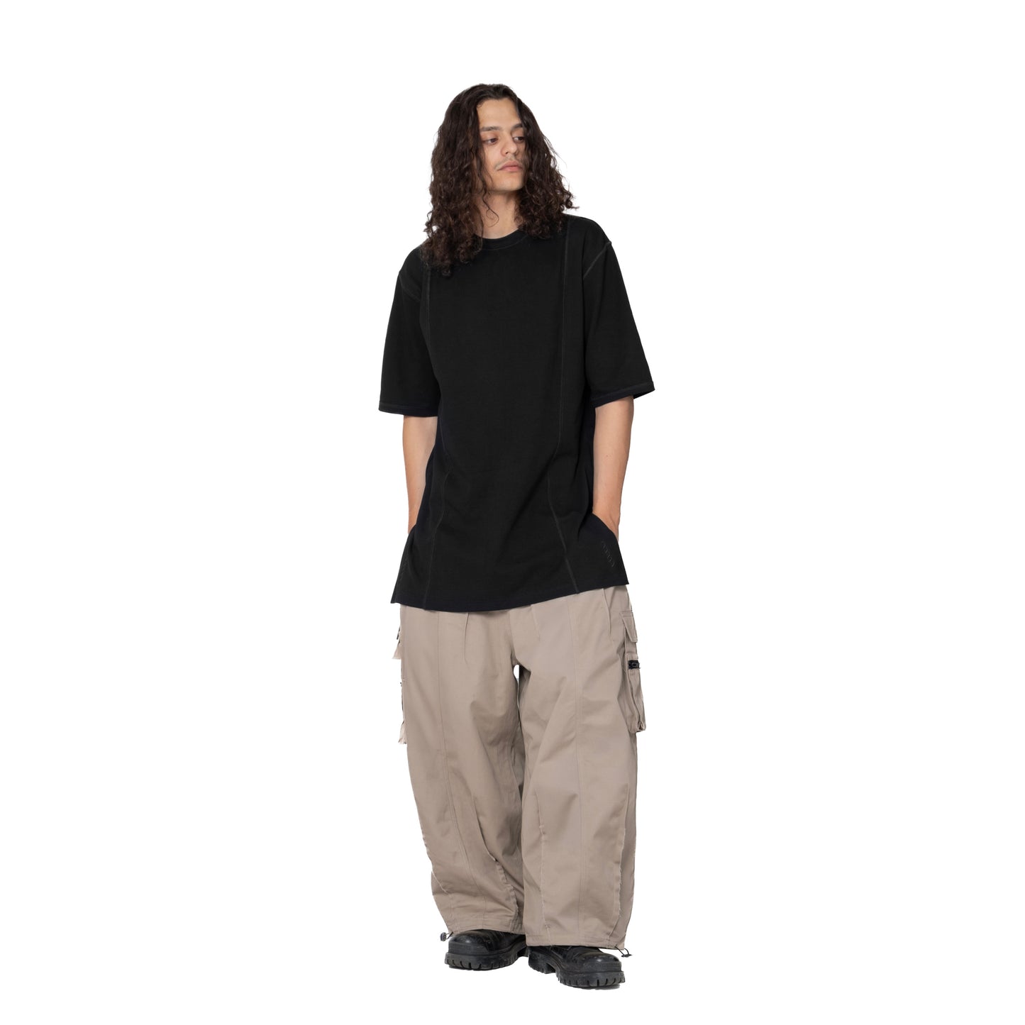 ERROR NYC: Inside-out Side Slitline T-shirt (Black)