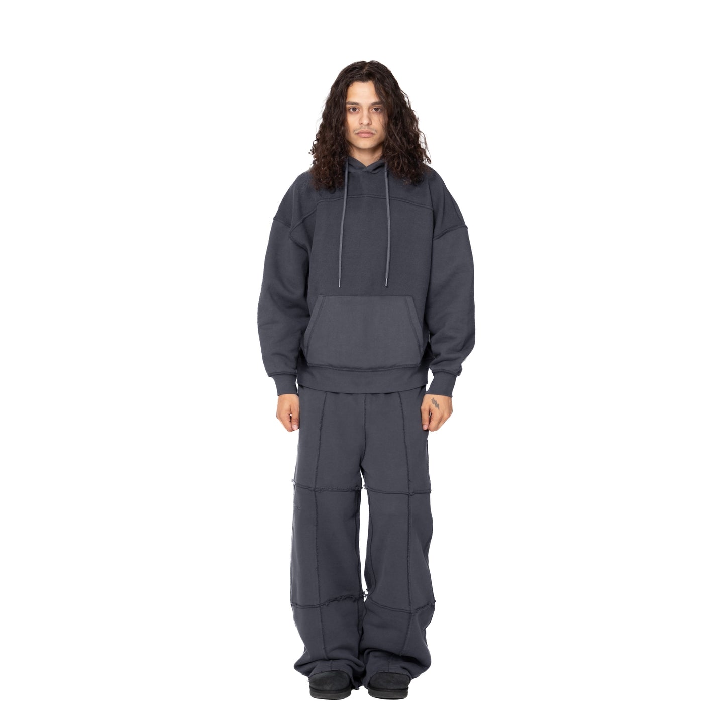 ERROR NYC : Reversible Overfit Hoodie (Dark Grey)