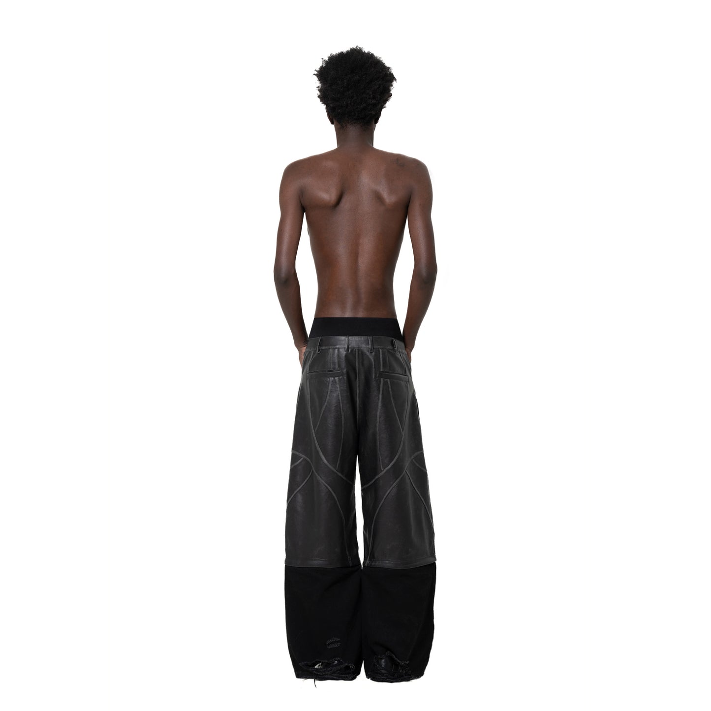 INUIT : Phase-Shift Detachable Leather Pants (Black)