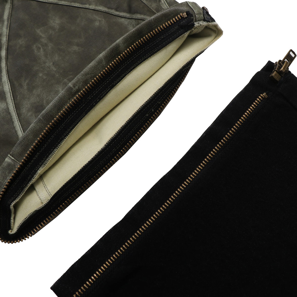 INUIT : Phase-Shift Detachable Leather Pants (Military Green)