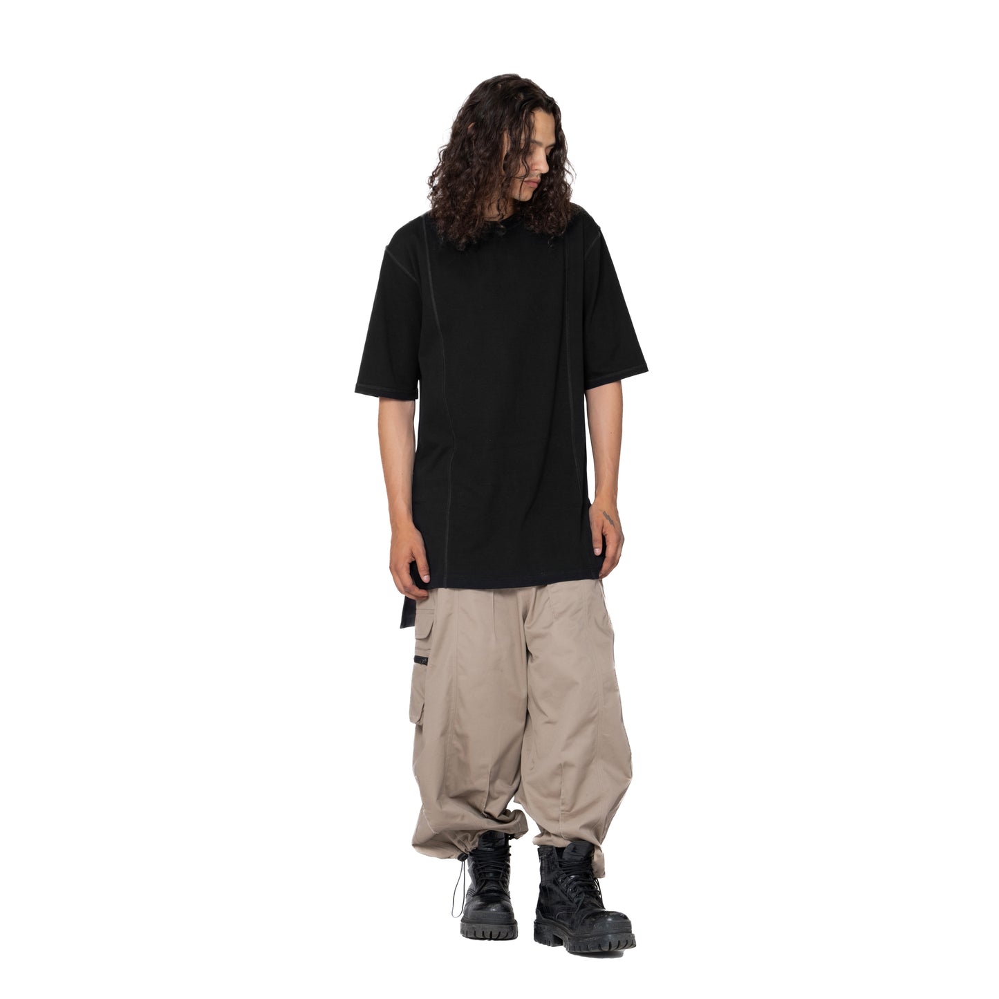 ERROR NYC: Inside-out Side Slitline T-shirt (Black)