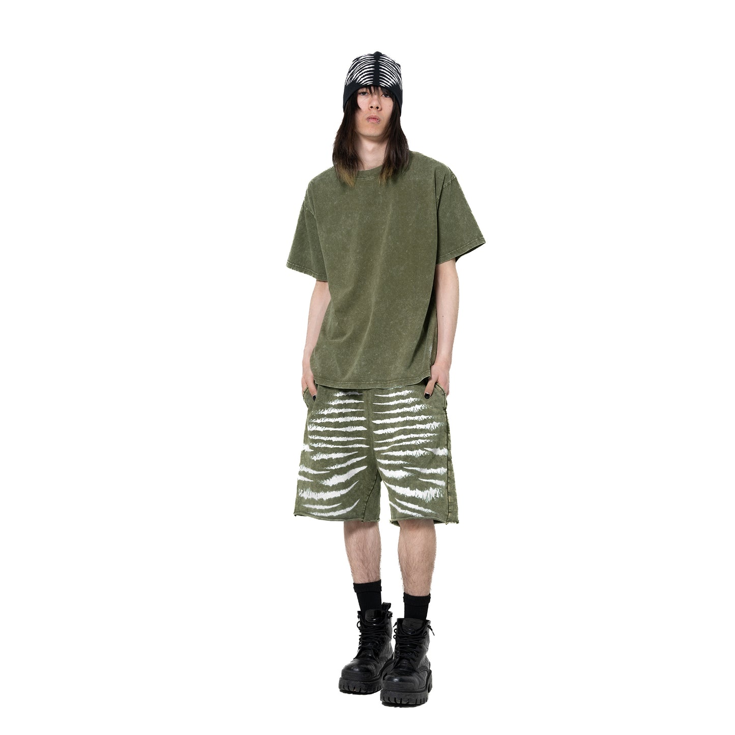 INUIT: Imprint Frost French Terry Shorts (Military Green)