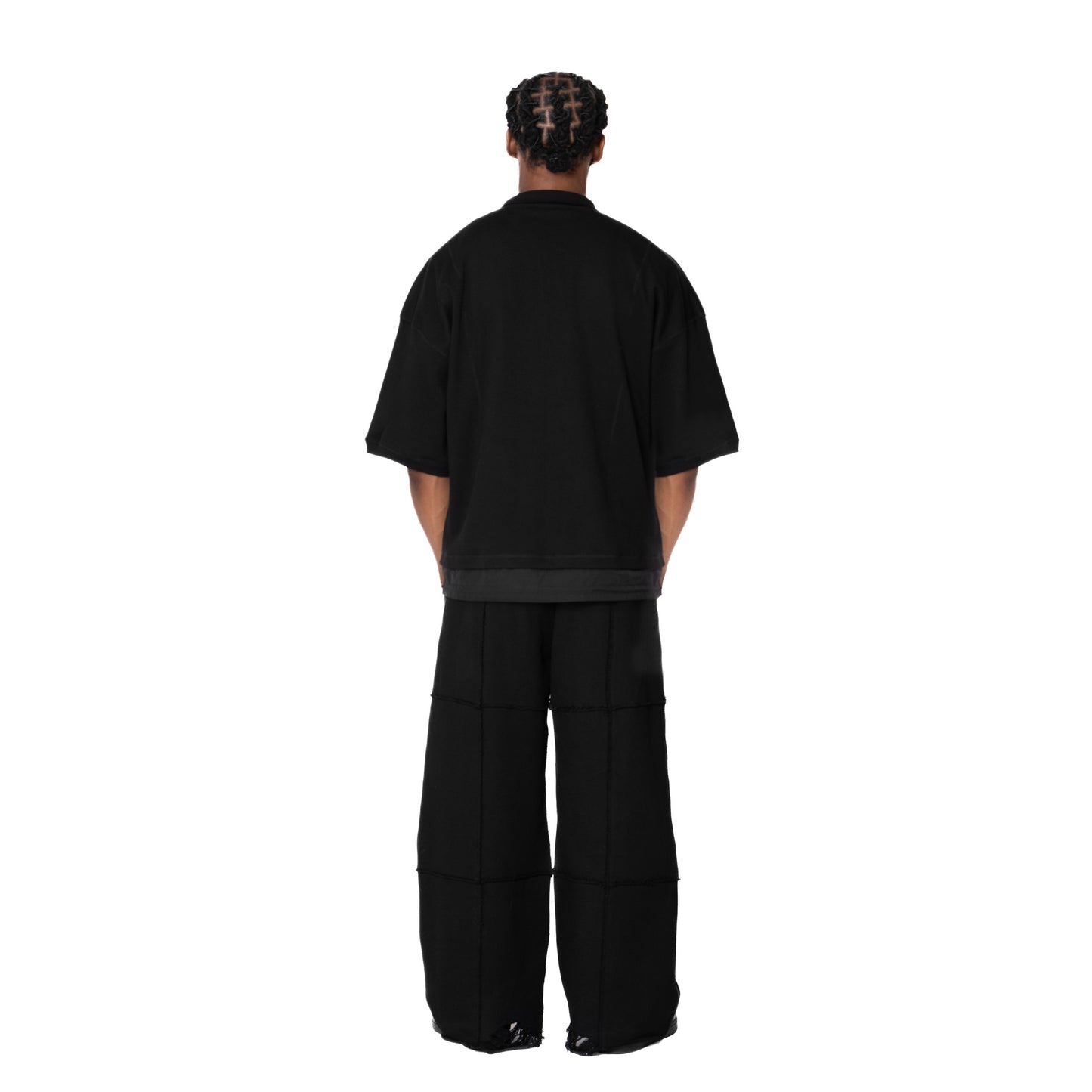ERROR NYC: Inside-out Wide Polo Shirt (Black)
