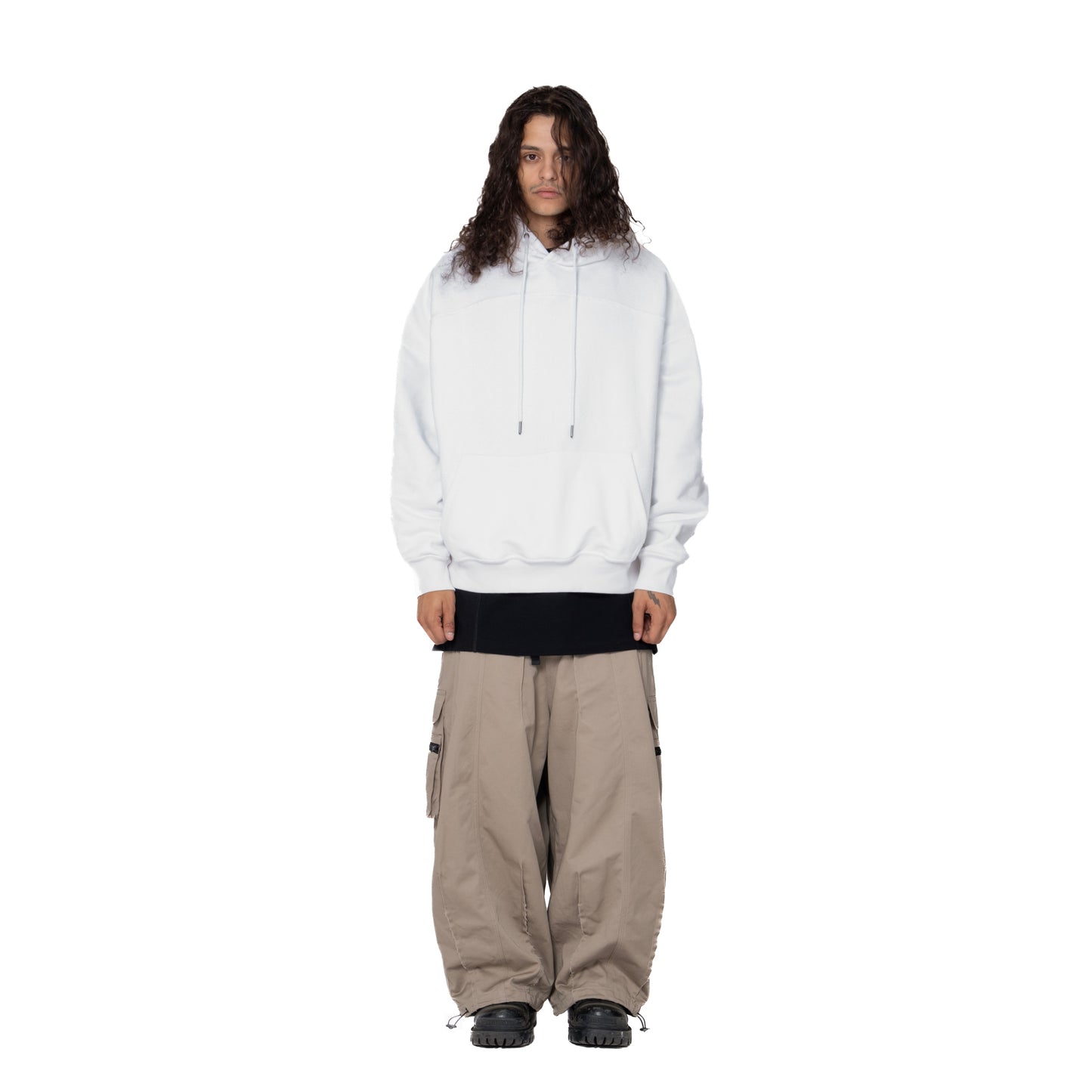 ERROR NYC : Reversible Overfit Hoodie (White)
