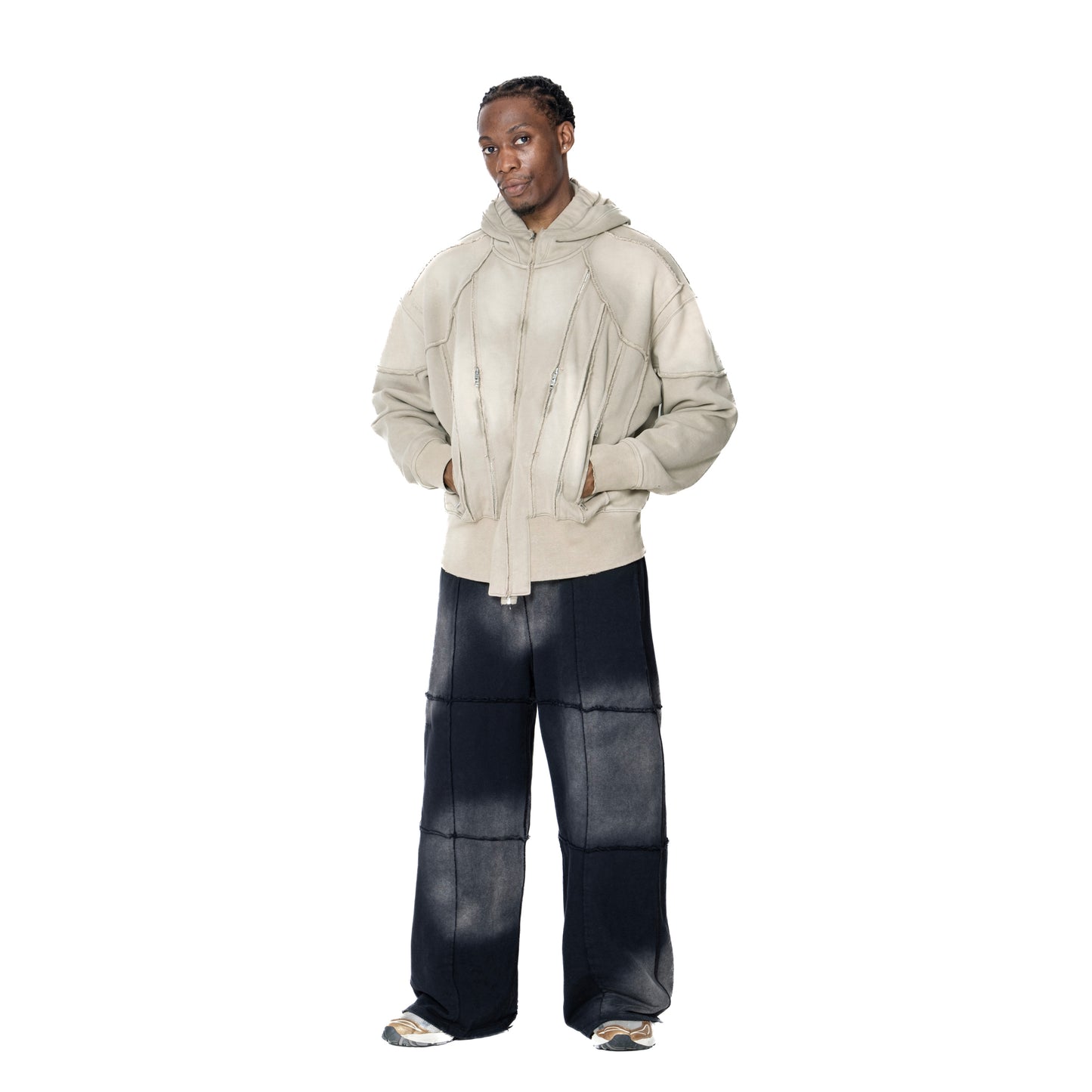 INUIT: Slashstorm Weathered Zip-up Hoodie (Washed Beige)