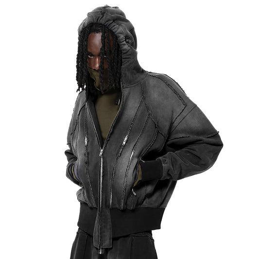 INUIT: Slashstorm Weathered Zip-up Hoodie (Washed Black)