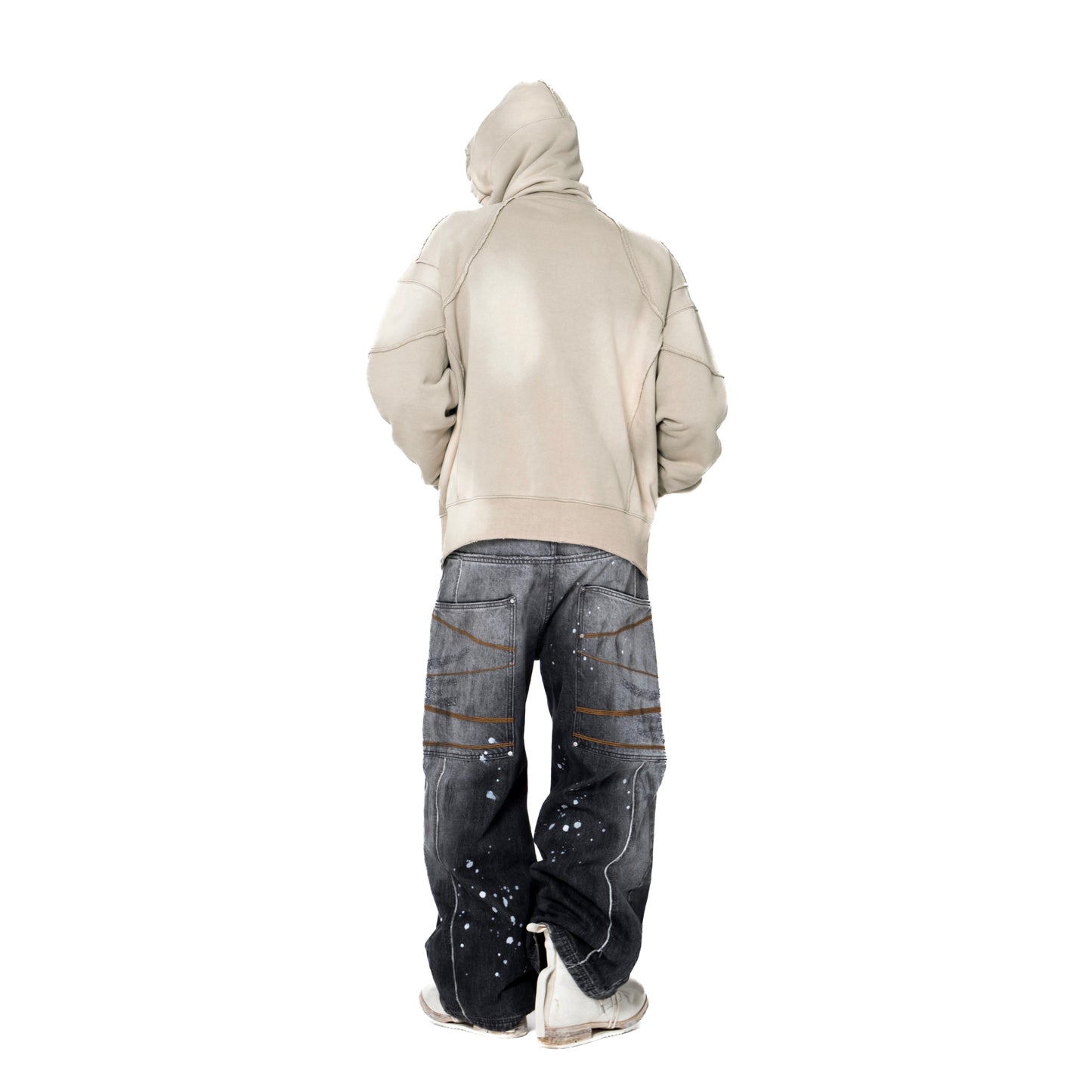 INUIT: Slashstorm Weathered Zip-up Hoodie (Washed Beige)