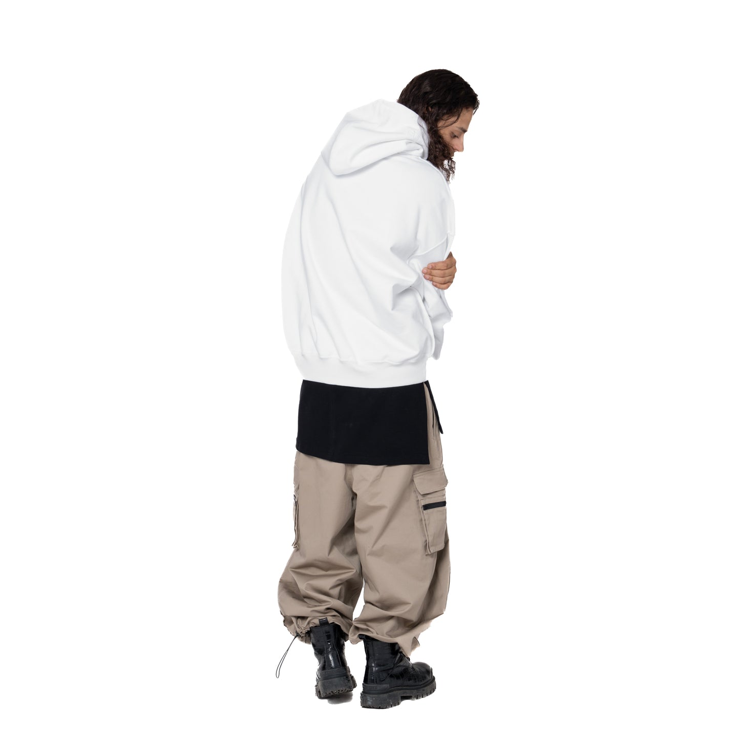 ERROR NYC : Reversible Overfit Hoodie (White)