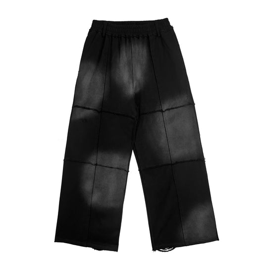 INUIT: Slashstorm Pieced Wide Sweatpants (Washed Black)