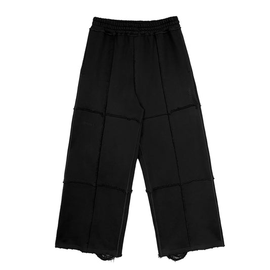 ERROR NYC : Pieced Wide Sweatpants (Black)