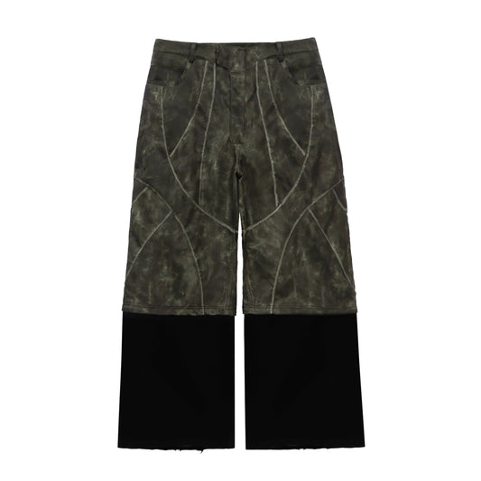 INUIT : Phase-Shift Detachable Leather Pants (Military Green)